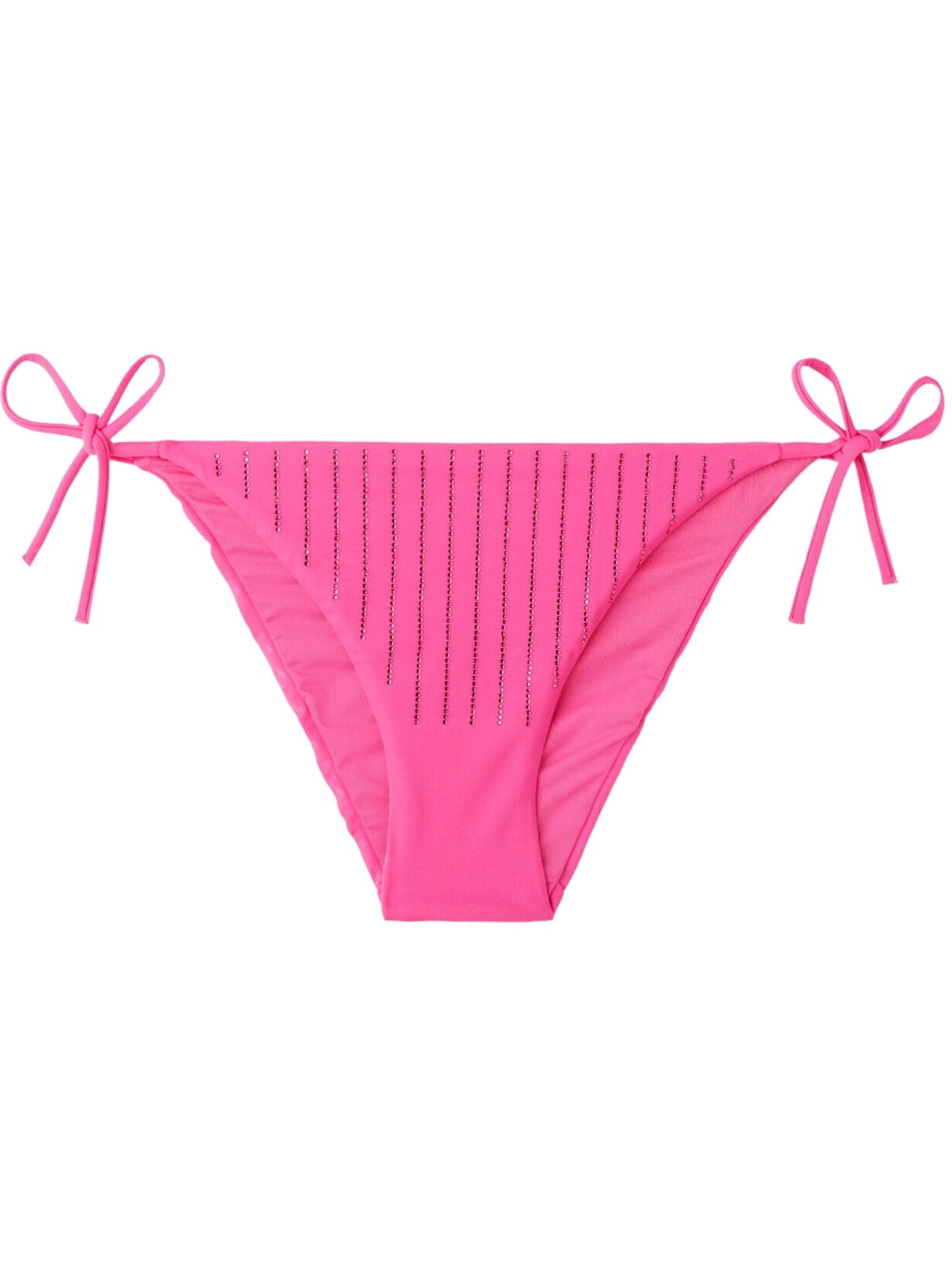 Calcinha De Biquíni Com Laços e Strass Shanghai - Rosa