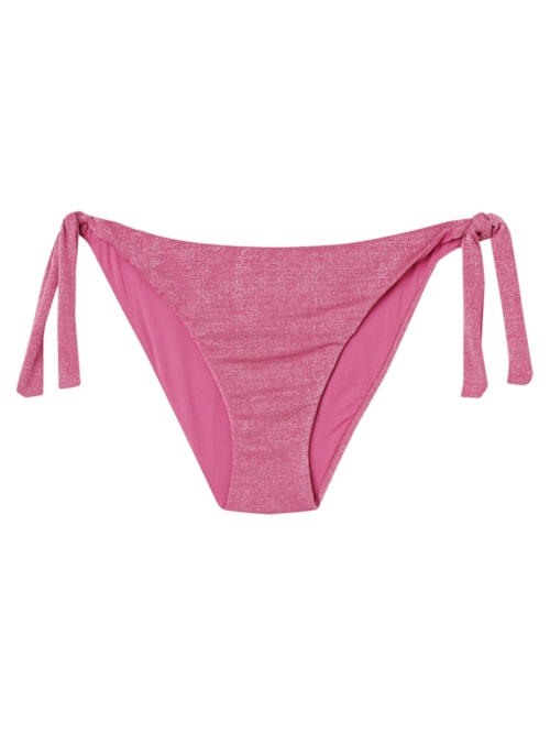 Calcinha De Biquíni Com Laços Golden Gleam - Rosa