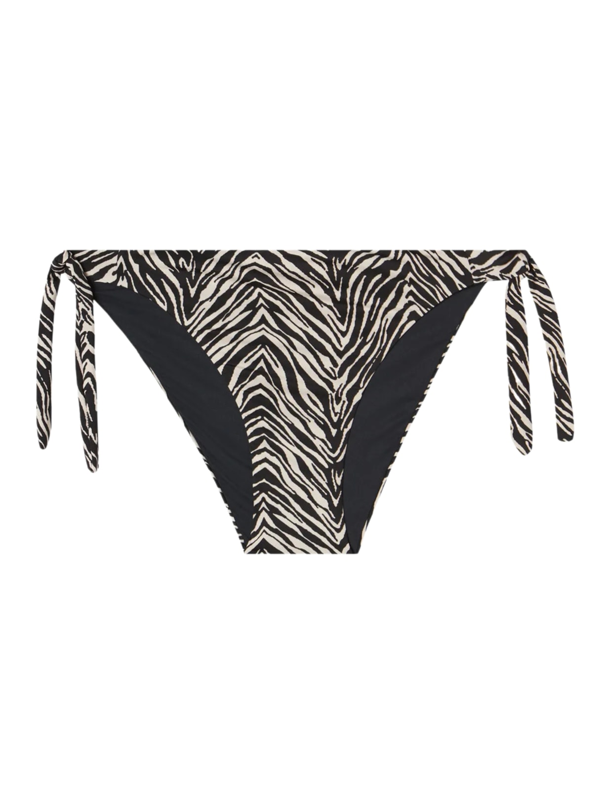 Calcinha De Biquíni Com Laços Zebra Nairobi Preto Calzedonia