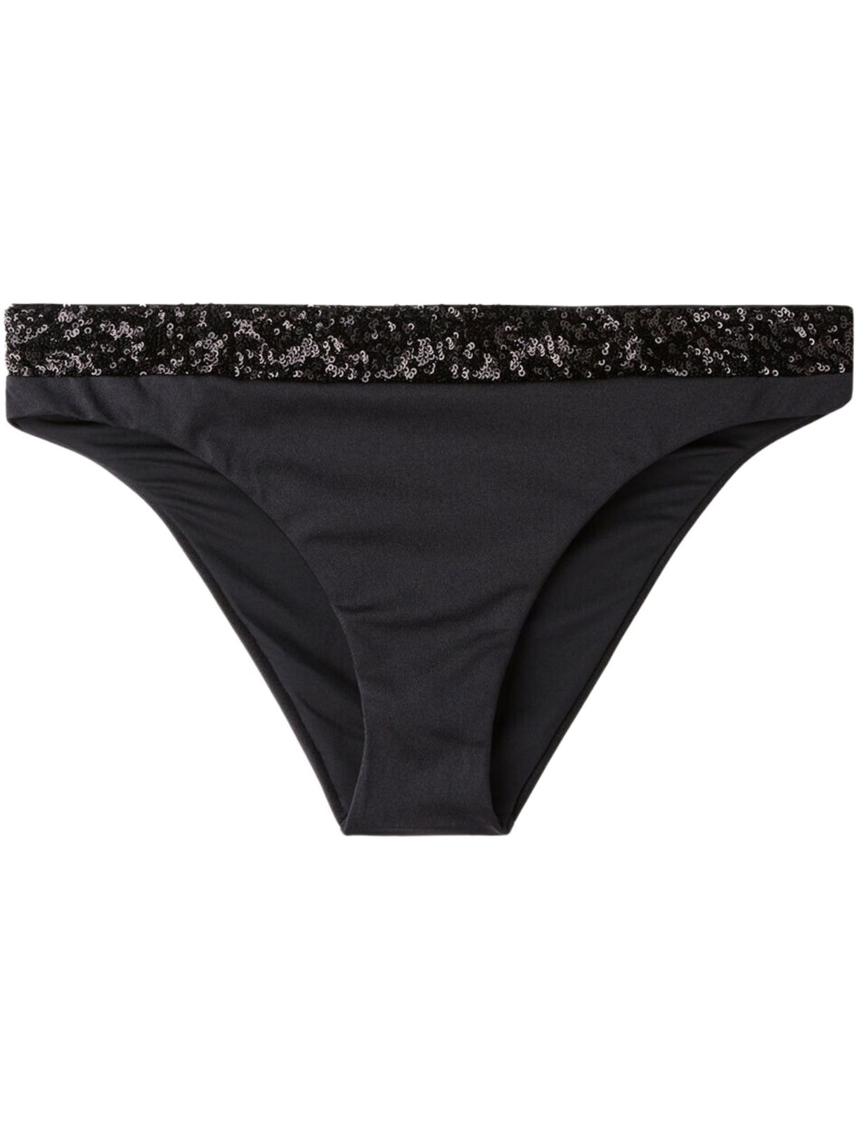 Calcinha De Biquíni Com Paetês Cannes - Preto