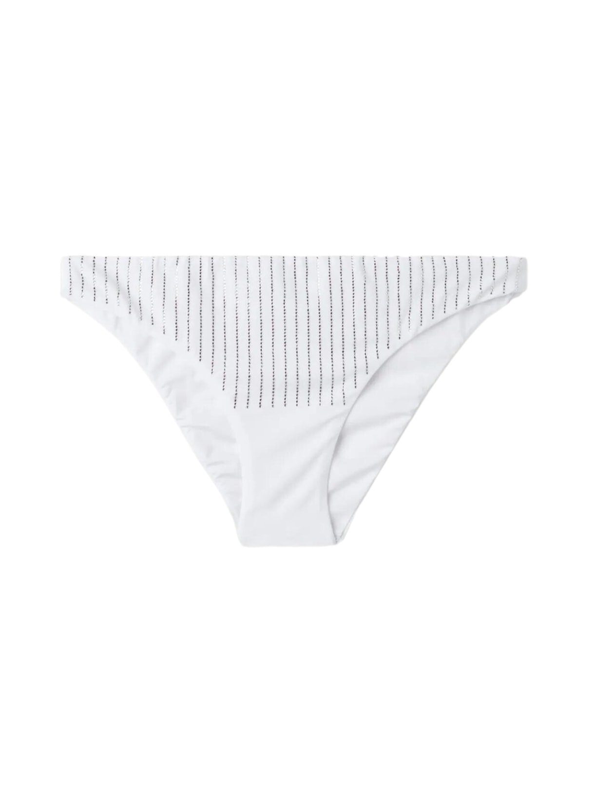 Calcinha De Biquíni Com Strass Shanghai - Branco