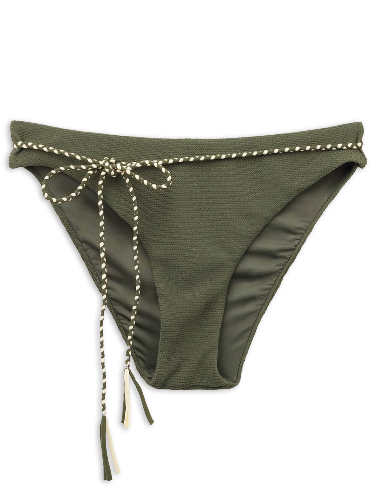 Calcinha De Biquíni Crinkle Twist Verde Calzedonia