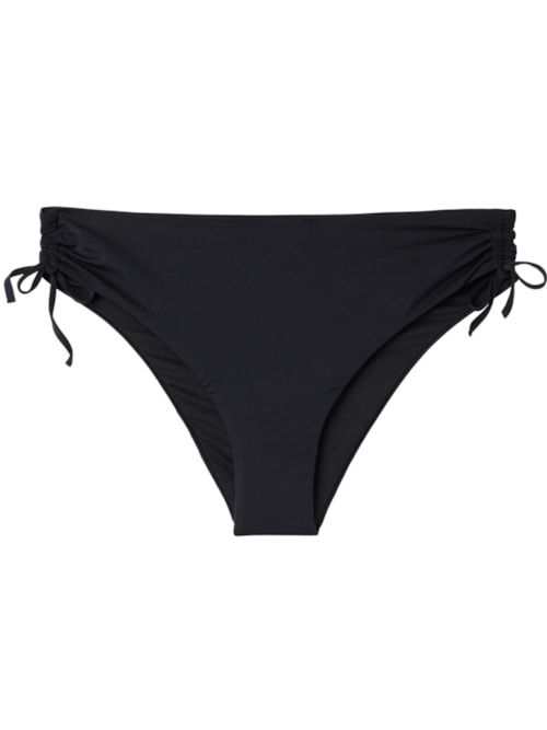 Calcinha De Biquíni De Cintura Alta Com Cordão Indonesia - Preto