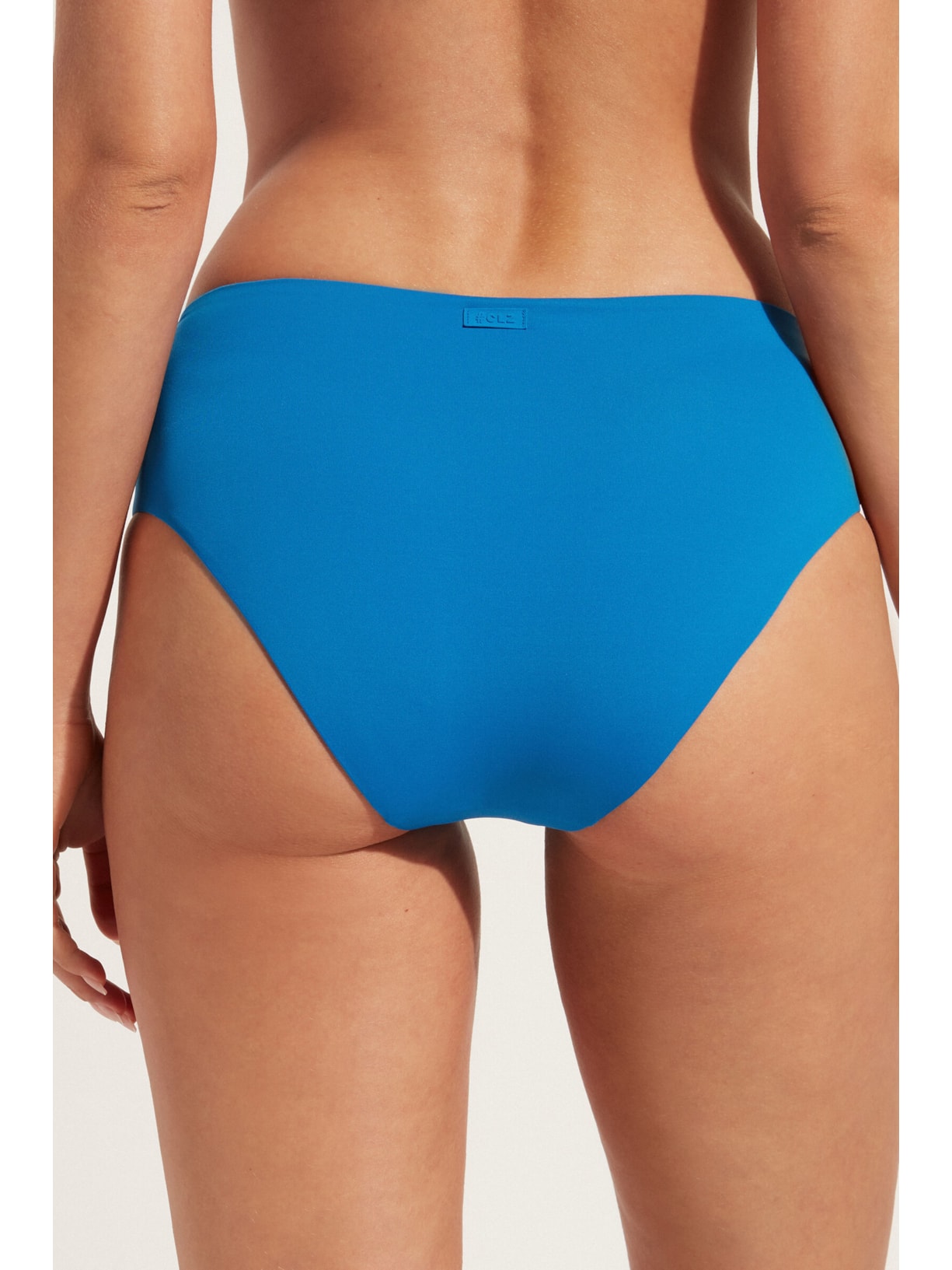 Calcinha De Biquíni De Cintura Alta Indonésia Azul Calzedonia