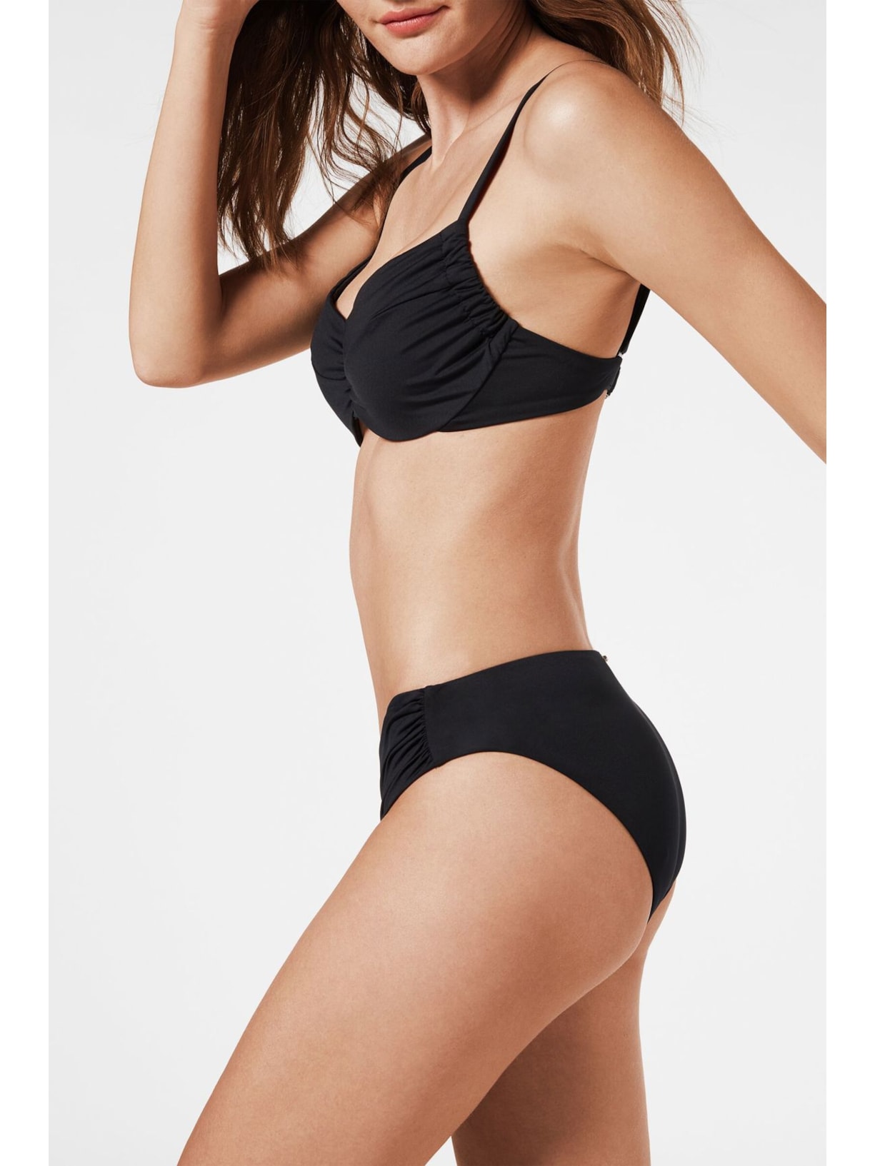 Calcinha De Biquíni De Cintura Alta Indonesia Preto Calzedonia