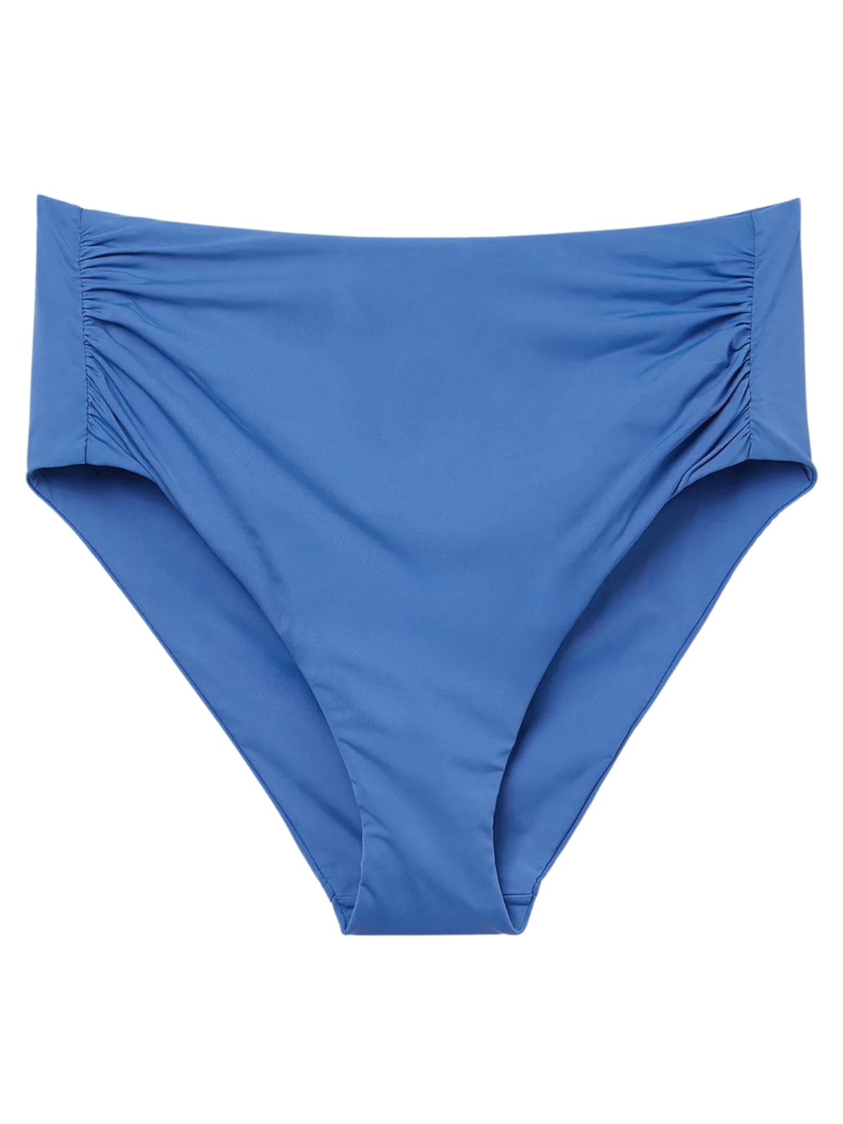 Calcinha De Biquíni De Cintura Alta Modeladora Indonésia Azul Calzedonia