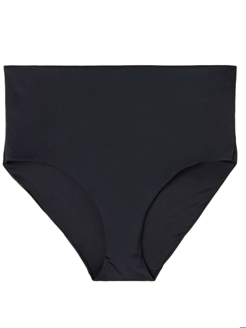 Calcinha De Biquíni De Cintura Alta Modeladora Indonesia Eco - Preto