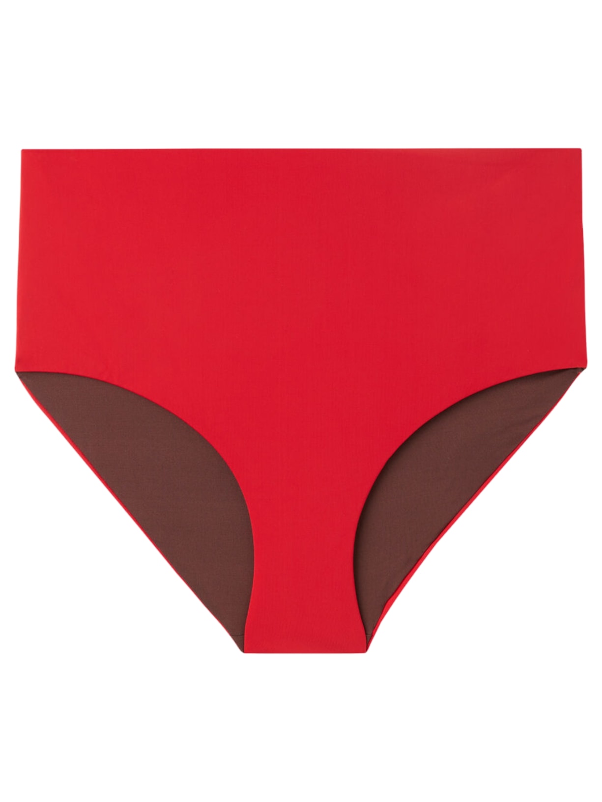 Calcinha De Biquíni De Cintura Alta Modeladora Indonésia - Vermelho