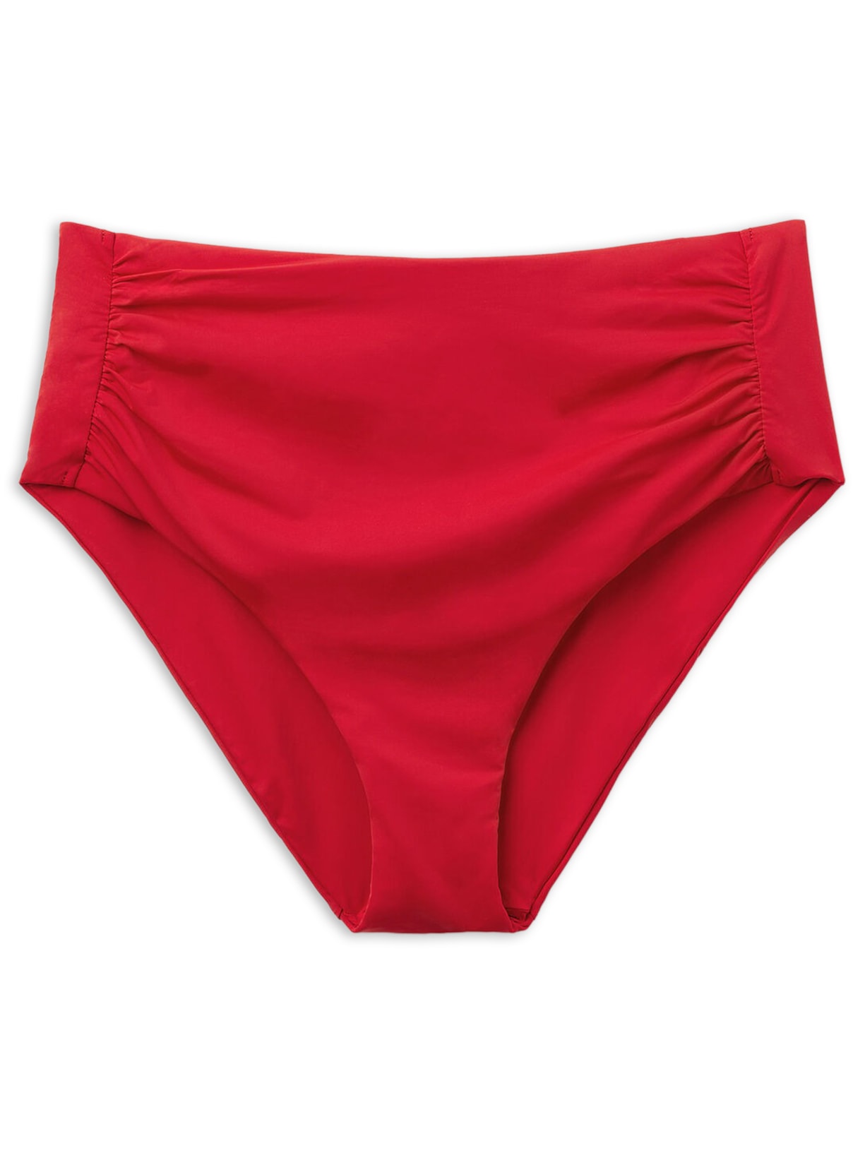 Calcinha De Biquíni De Cintura Alta Modeladora Indonésia - Vermelho