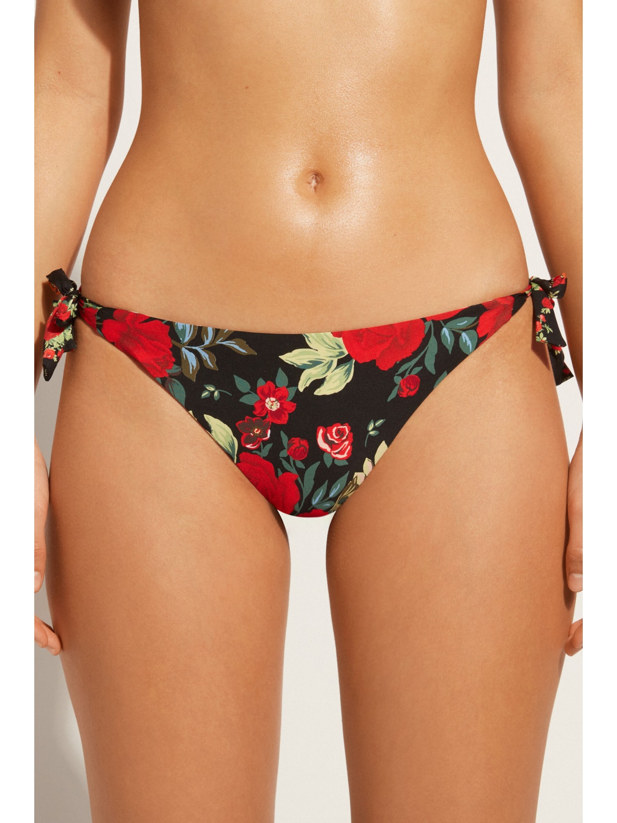 Calcinha De Biquíni Dupla Face Com Laços Nizza - Preto