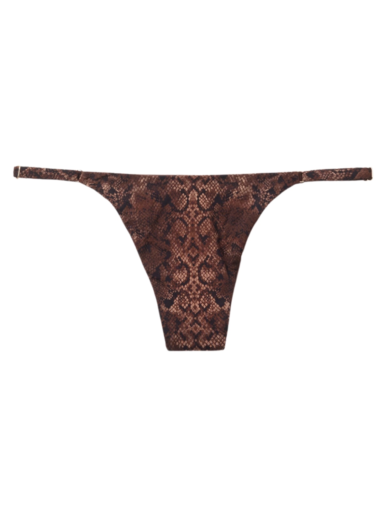 Calcinha De Biquíni Fio Dental Brown Snake - Marrom