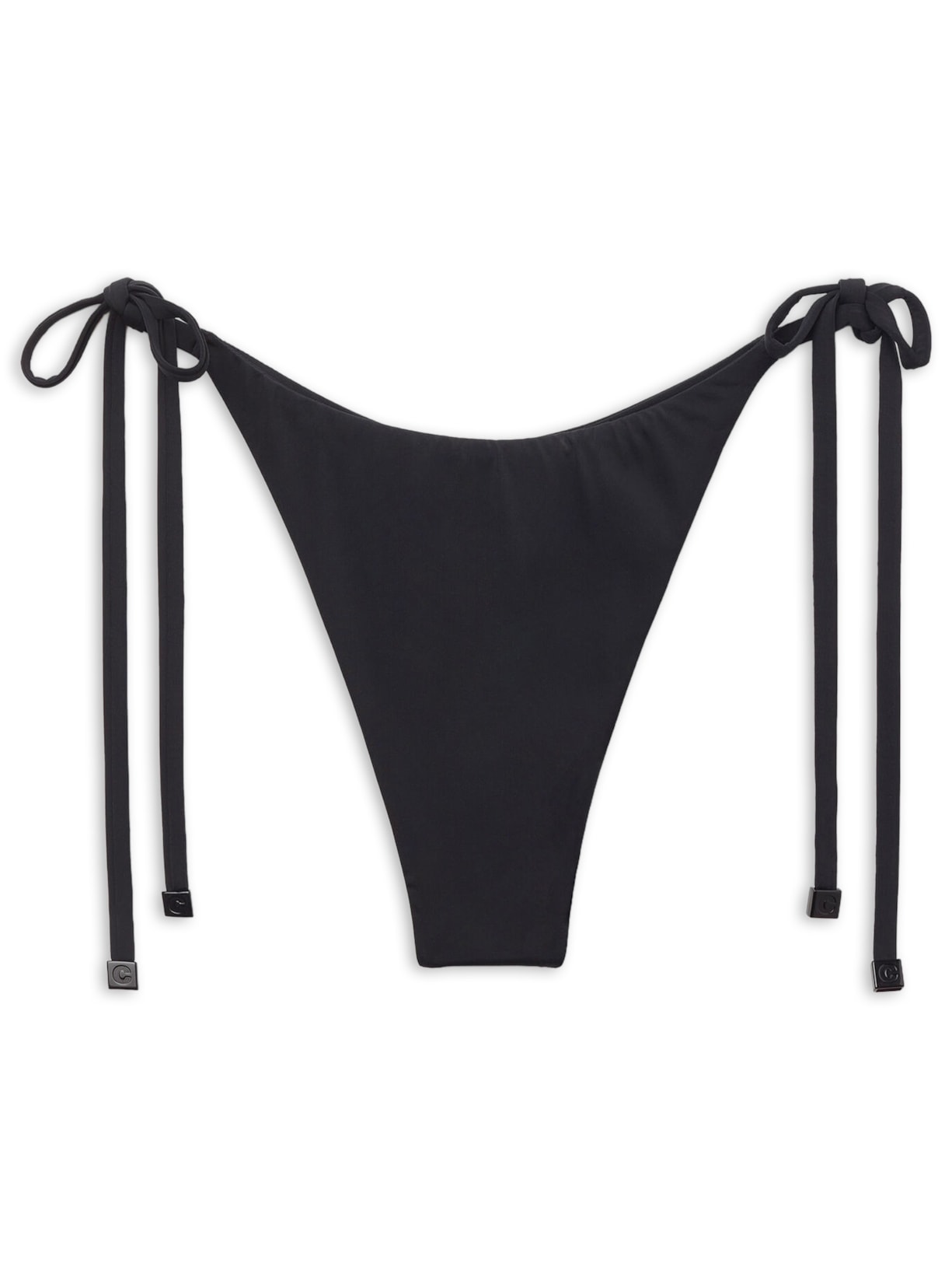 Calcinha De Biquíni Fio Dental Com Amarração Indonésia Preto Calzedonia