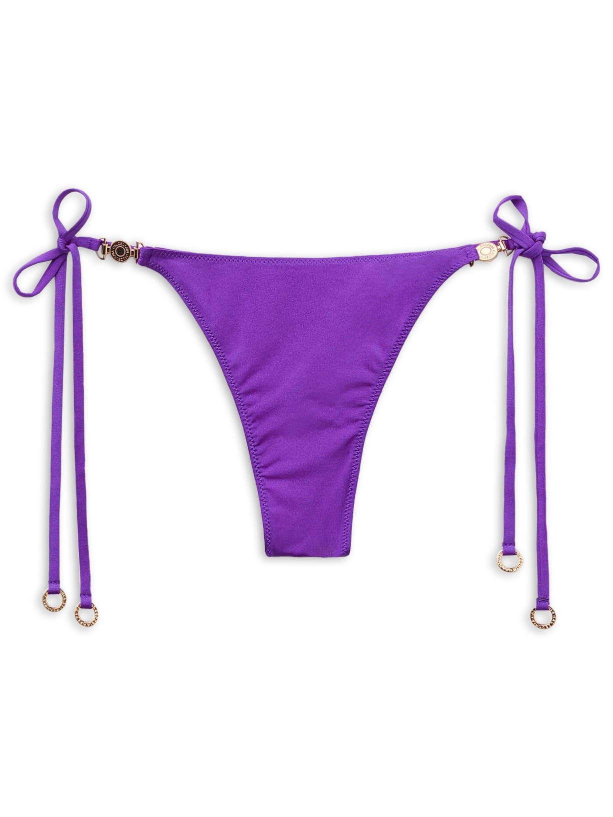 Calcinha De Biquíni Fio Dental Com Amarração Minimal Fit Roxo Calzedonia
