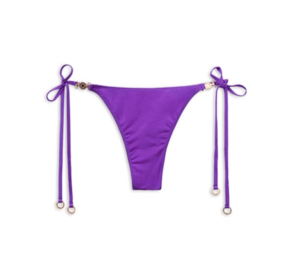 Calcinha De Biquíni Fio Dental Com Amarração Minimal Fit - Roxo