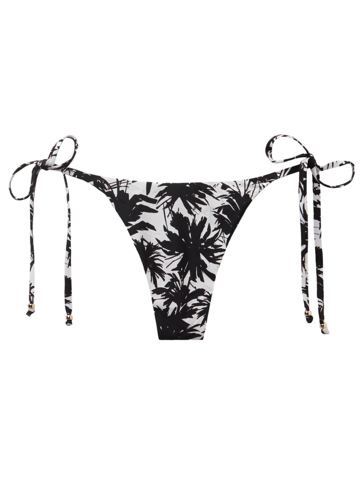 Calcinha De Biquíni Fio Dental Palms - Preto
