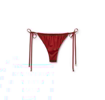 Calcinha De Biquíni Fio Dental Shiny Satin - Vermelho