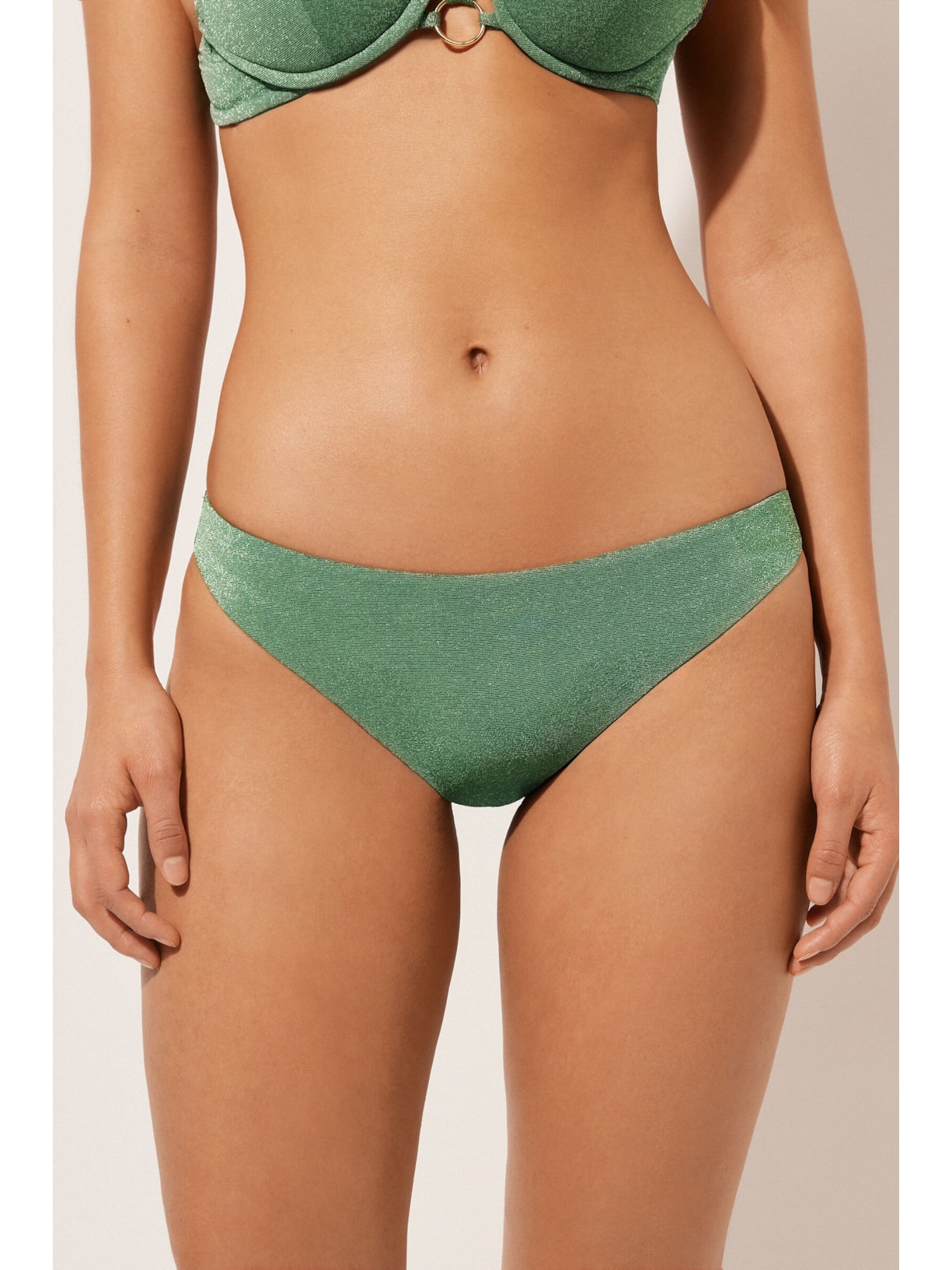 Calcinha De Biquíni Golden Glean Verde Calzedonia