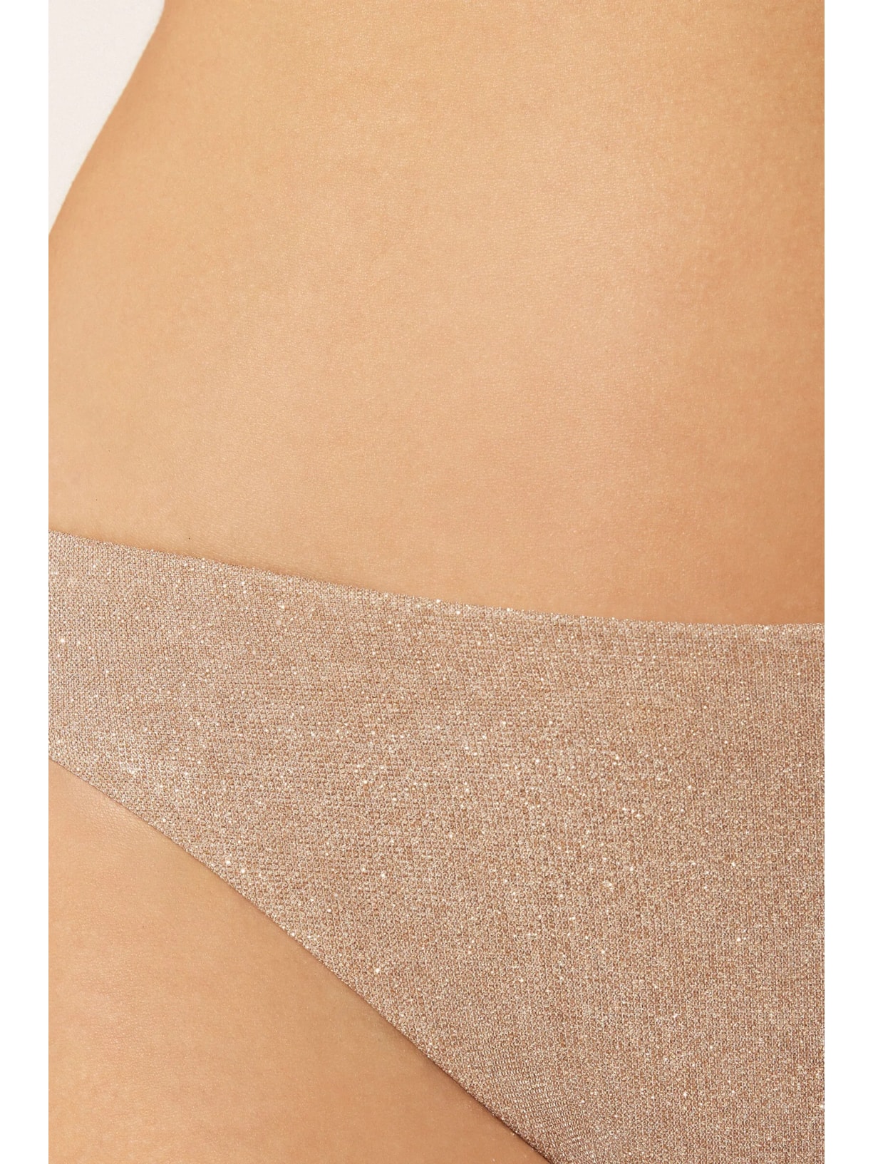 Calcinha De Biquíni Golden Glitter Rosa Calzedonia