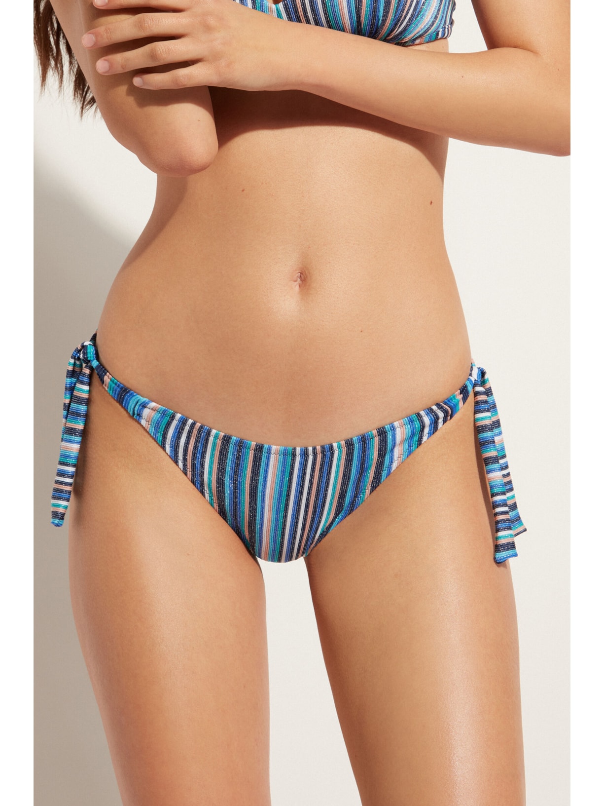 Calcinha De Biquíni Laços Marbella Azul Calzedonia