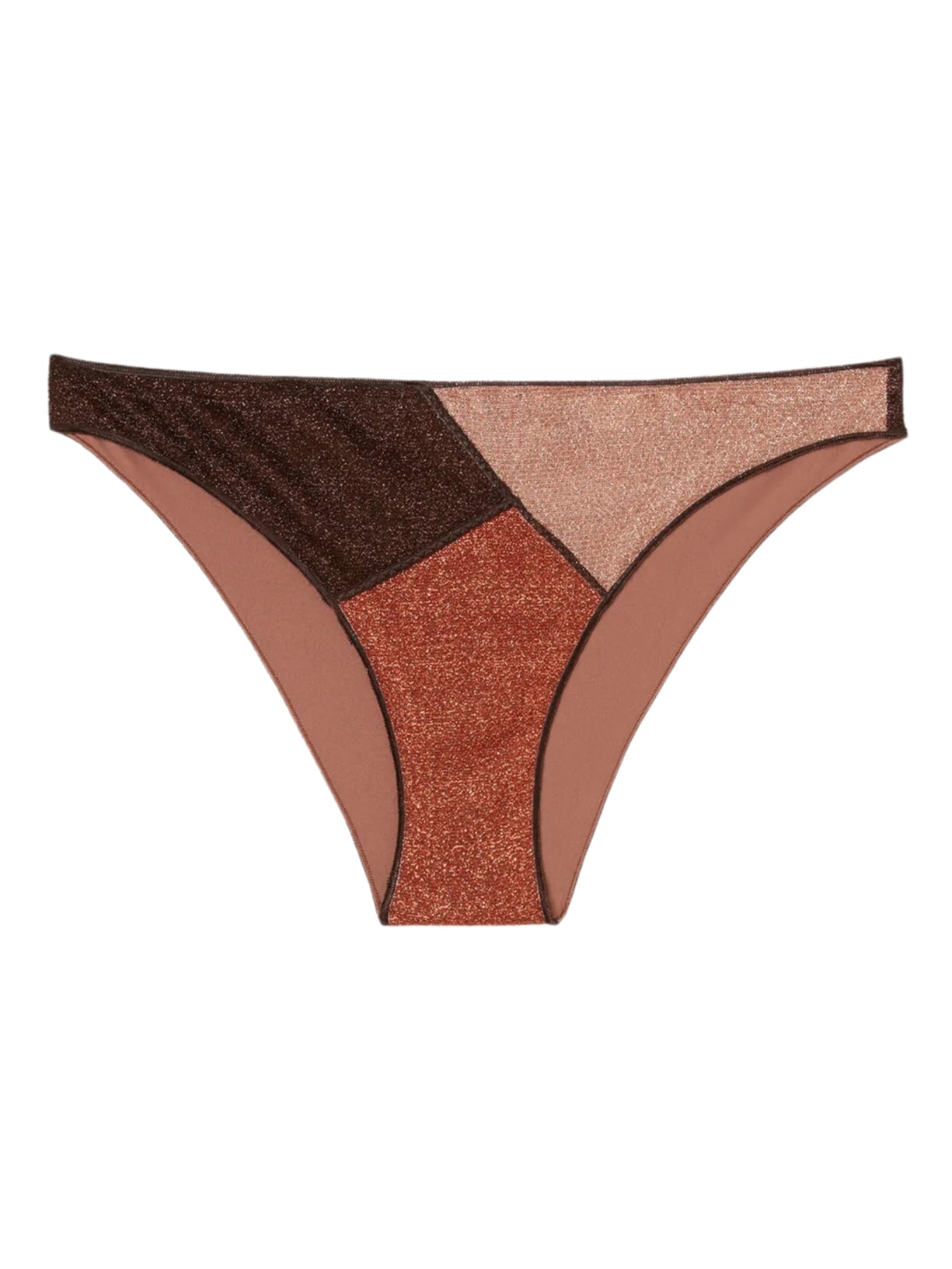 Calcinha De Biquíni Lamê Lisbona - Marrom