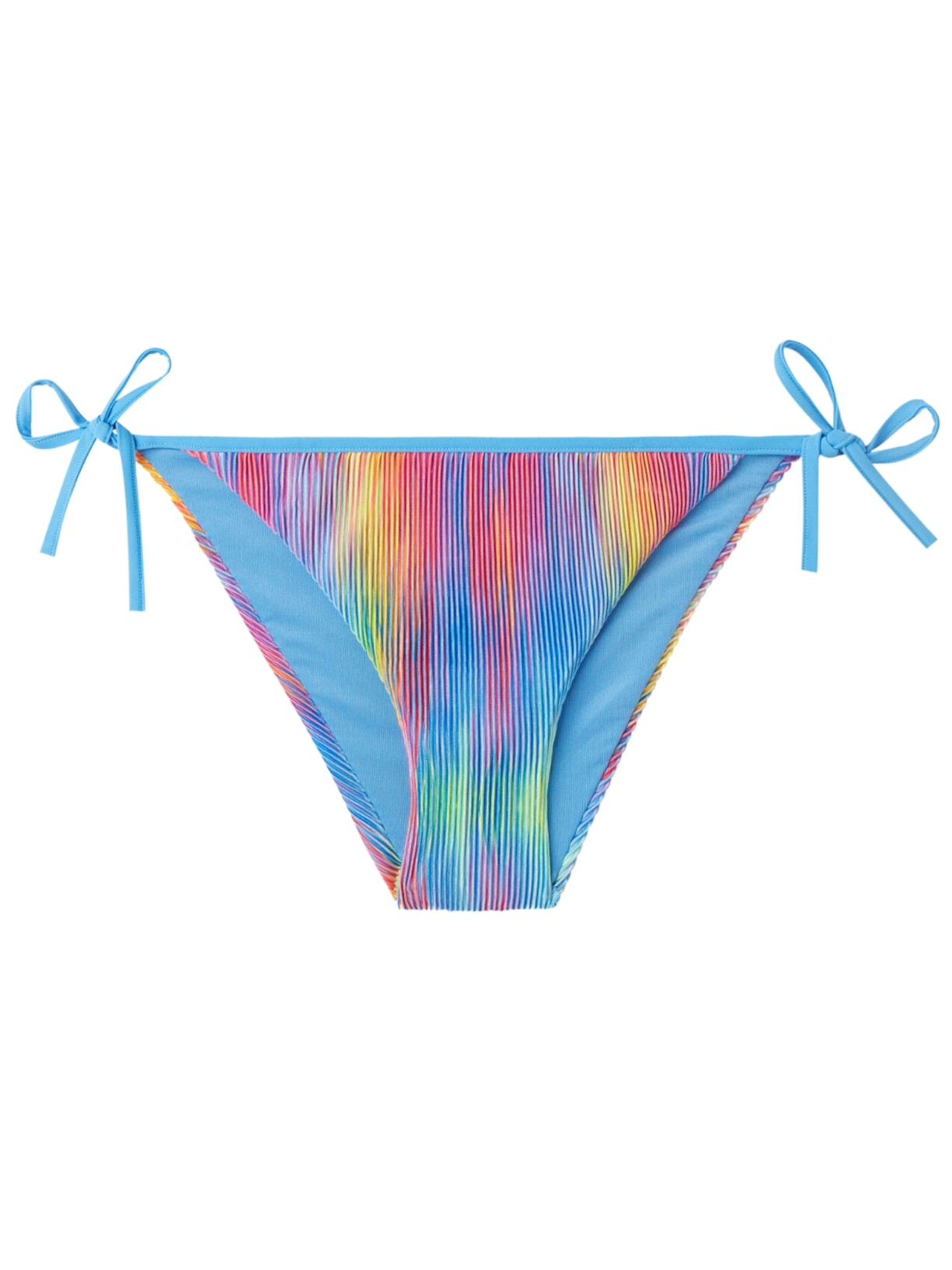 Calcinha De Biquíni Plissada Com Laços Maiorca - Azul