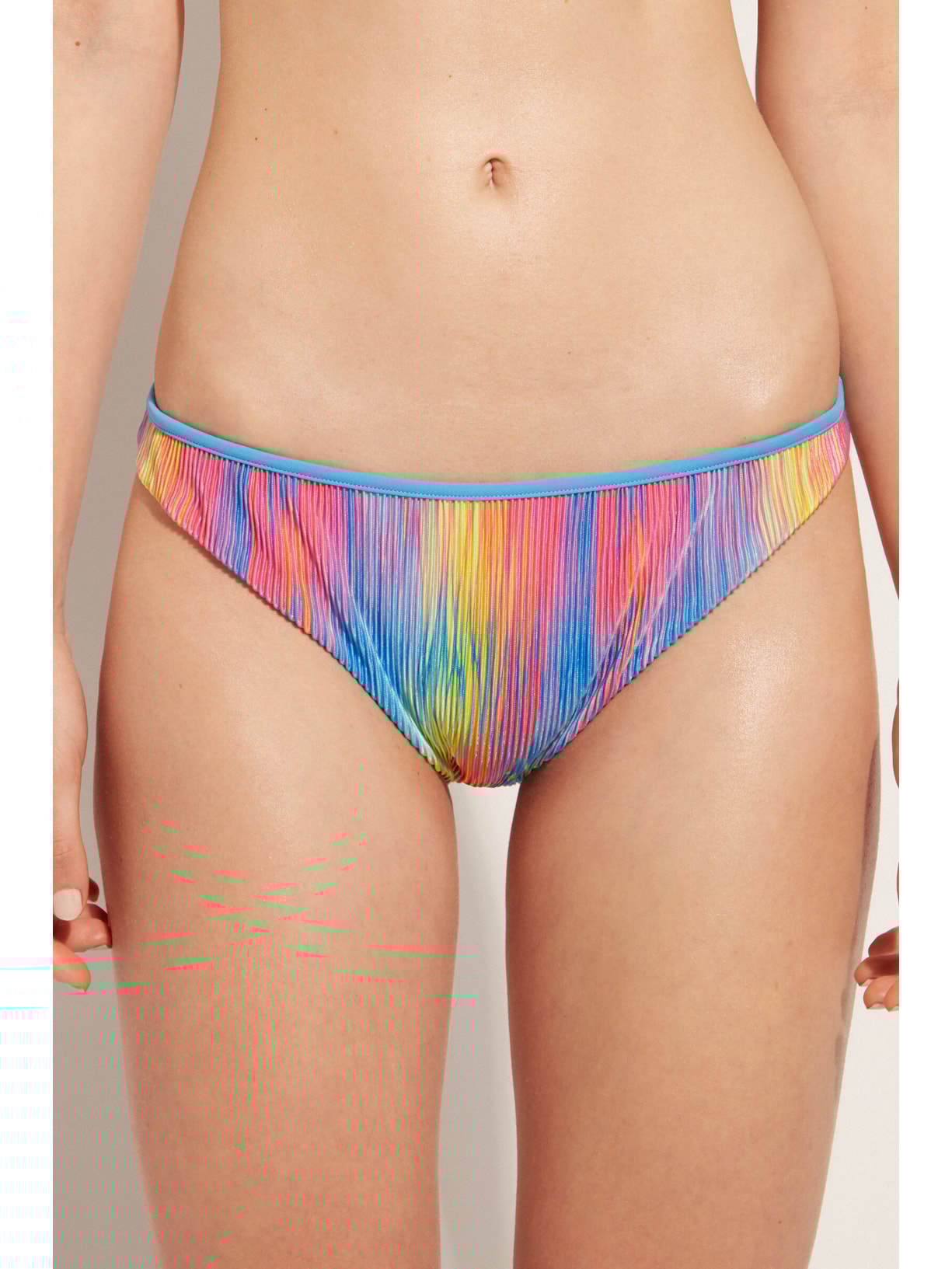 Calcinha De Biquíni Plissada Maiorca Azul Calzedonia