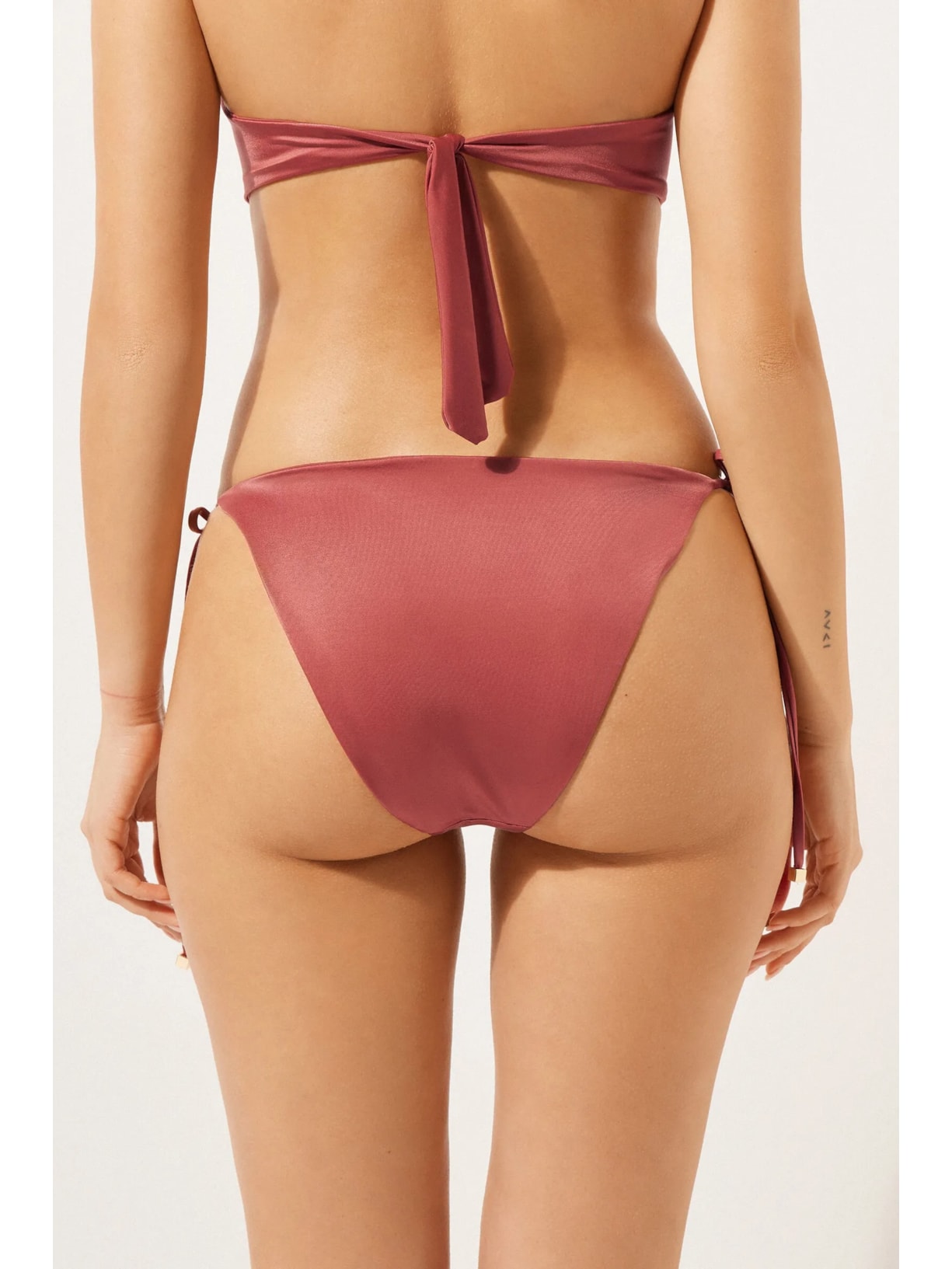 Calcinha De Biquíni Shiny Satin Laranja Calzedonia