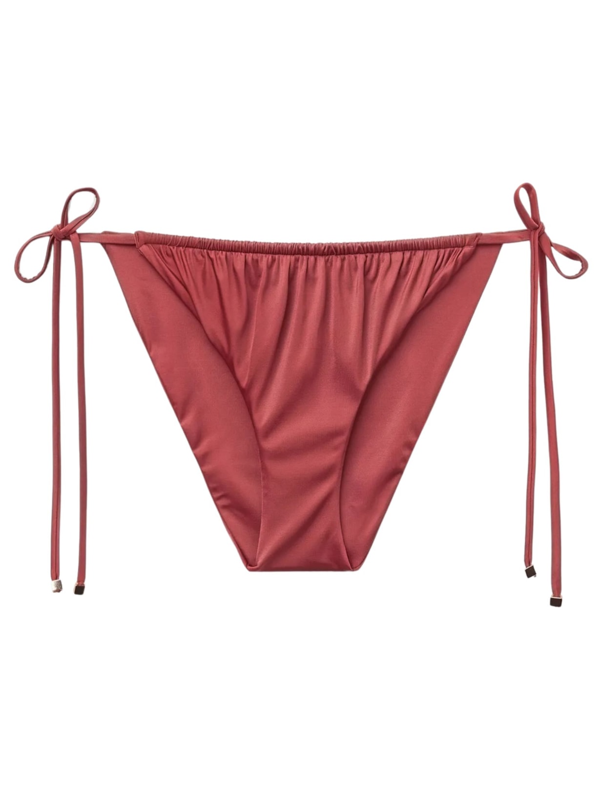 Calcinha De Biquíni Shiny Satin Laranja Calzedonia