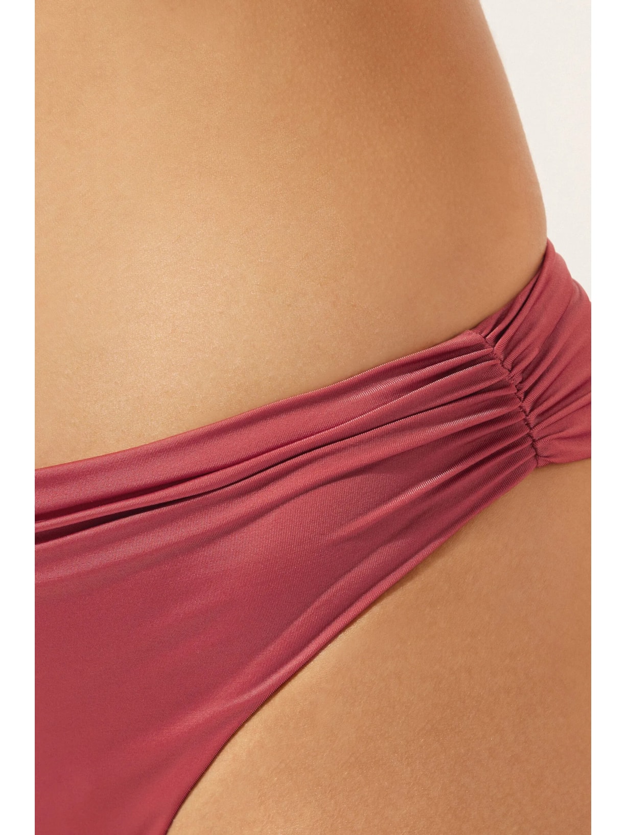 Calcinha De Biquíni Shiny Satin Laranja Calzedonia