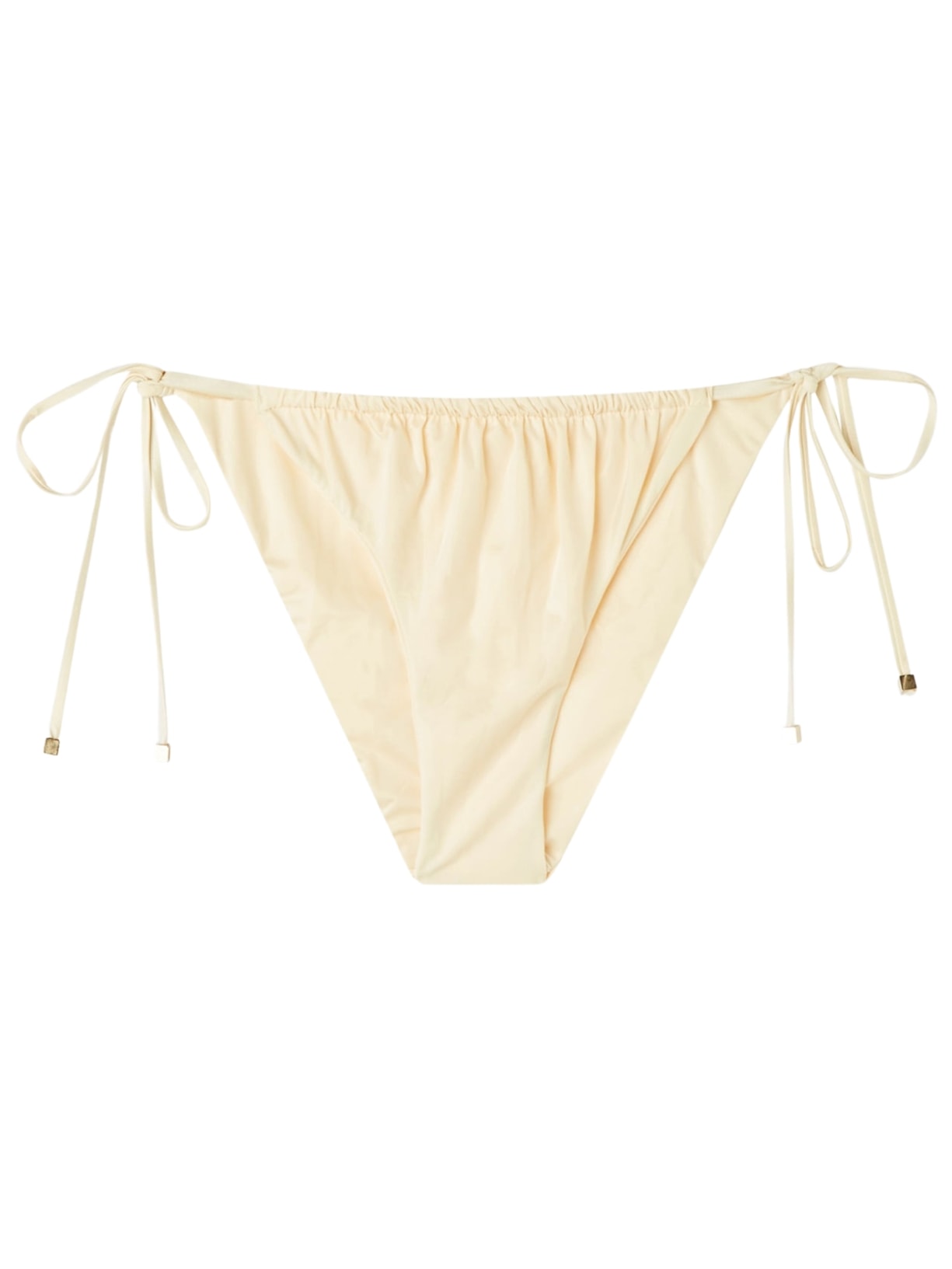 Calcinha De Biquíni Shiny Satin - Off-White