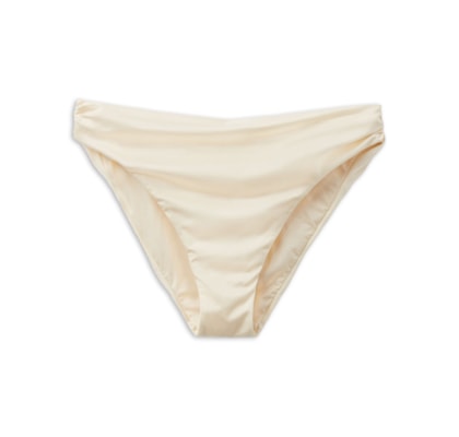 Calcinha De Biquíni Shiny Satin - Off-White