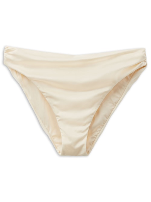 Calcinha De Biquíni Shiny Satin - Off-White