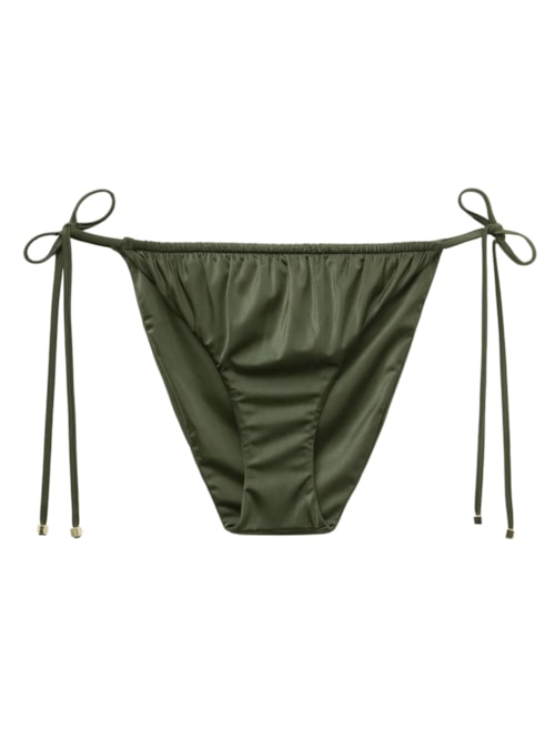 Calcinha De Biquíni Shiny Satin - Verde