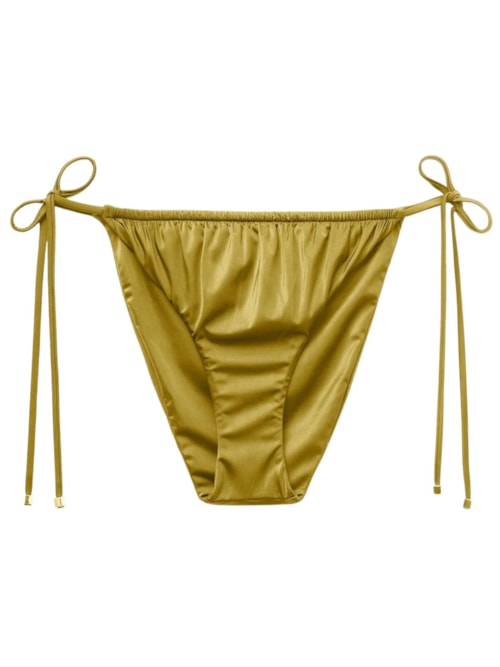 Calcinha De Biquíni Shiny Satin - Verde