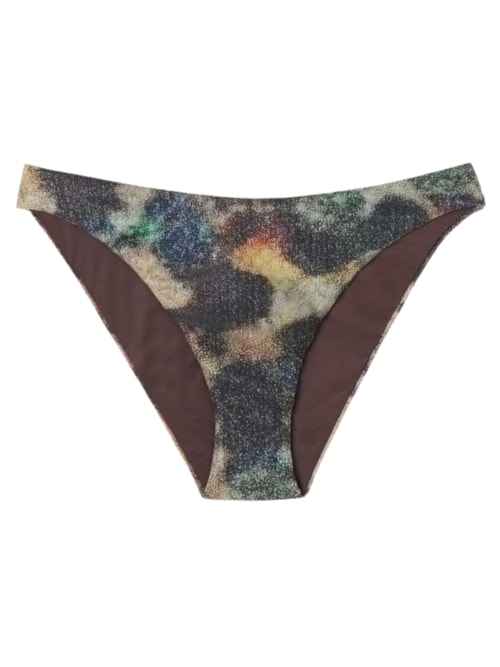 Calcinha De Biquíni Sparkling Camouflage - Marrom