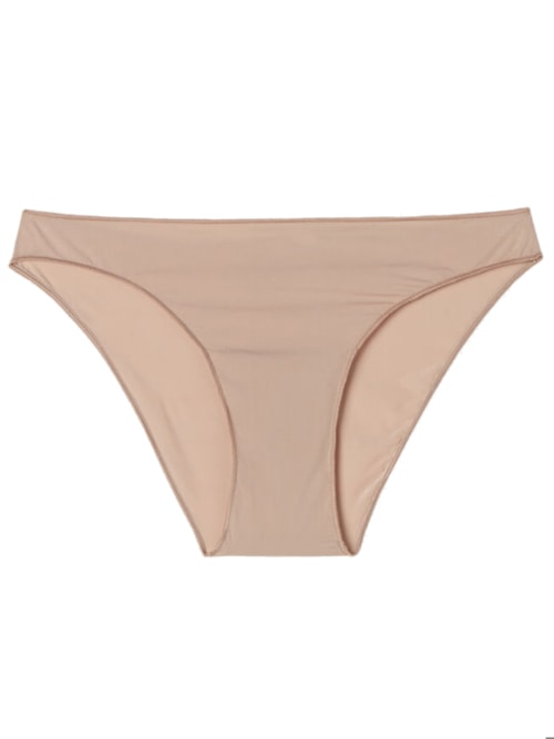 Calcinha De Cintura Baixa Em Microfibra Ultralight - Bege