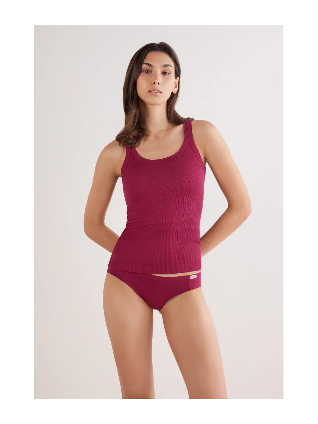 Calcinha Em Algodão Bordô Intimissimi