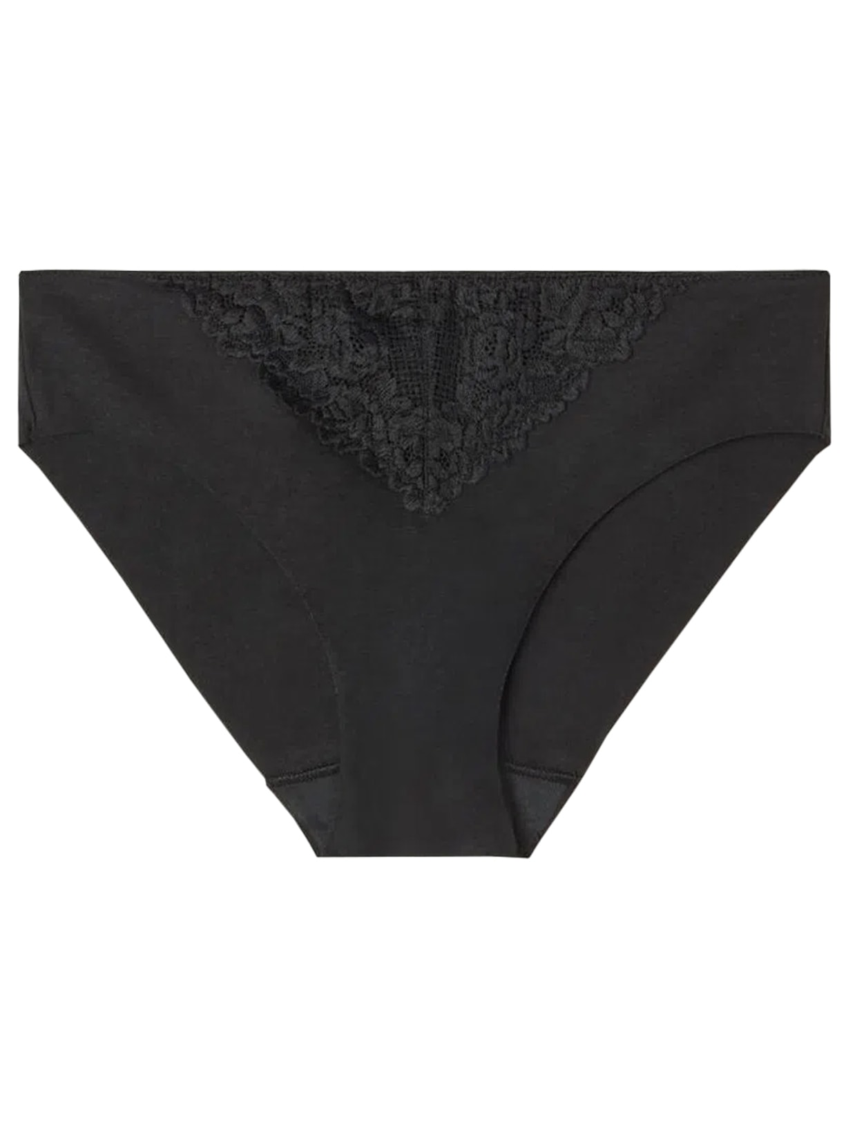 Calcinha Em Algodão Corte à Laser Pretty Flowers - Preto
