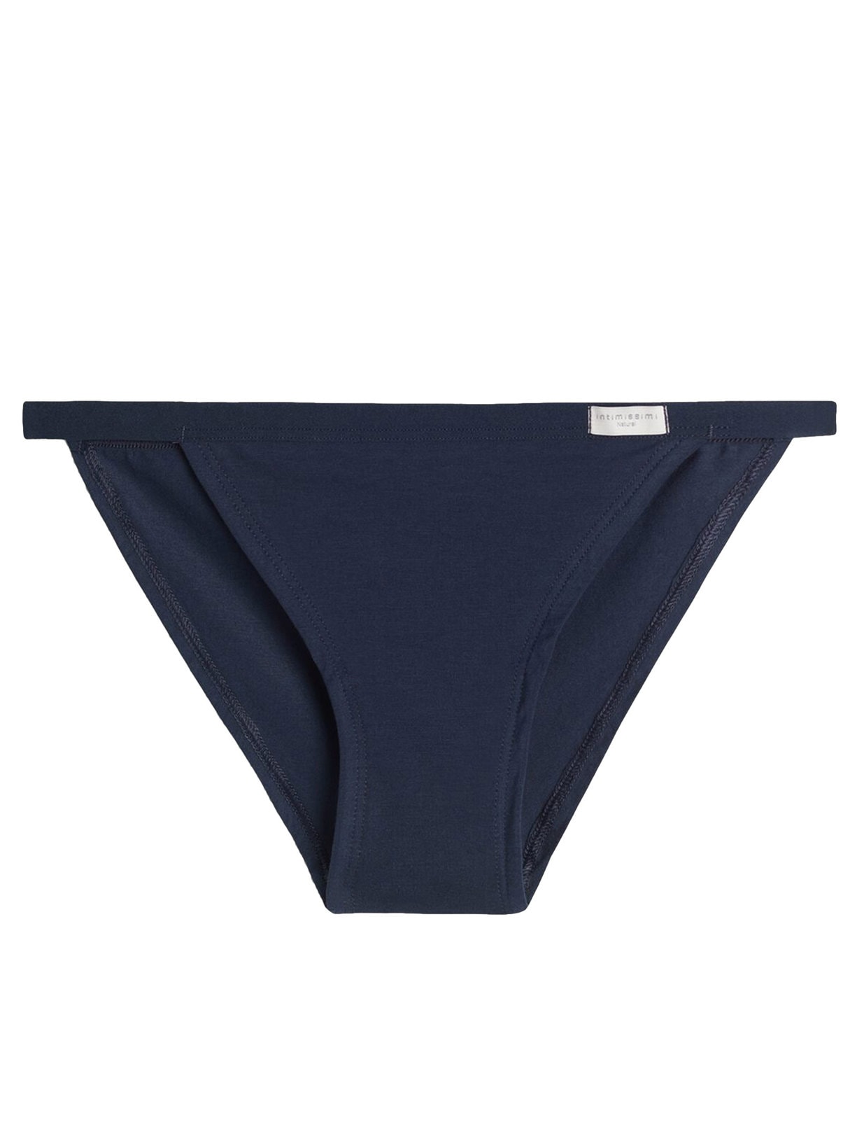 Calcinha Em Algodão e Laterais Finas Elásticas. - Azul