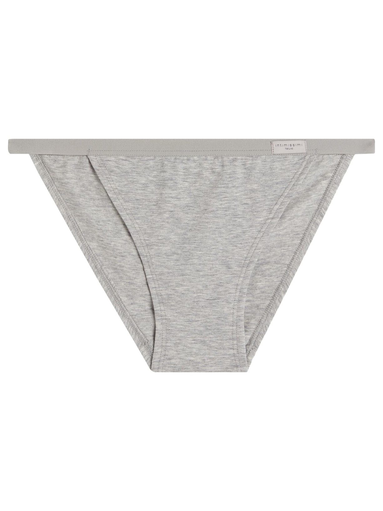 Calcinha Em Algodão e Laterais Finas Elásticas. - Cinza