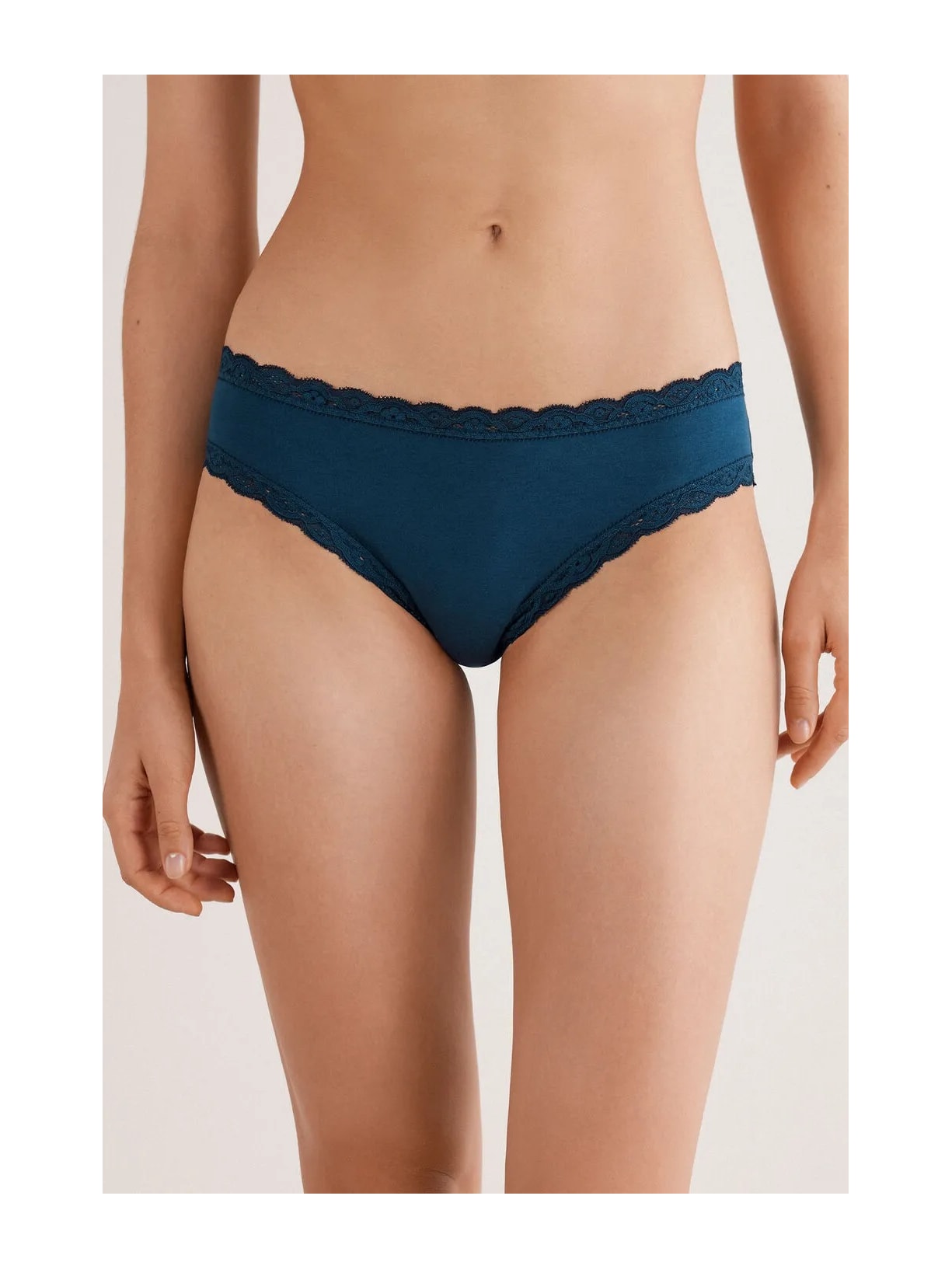 Calcinha Em Algodão e Renda Azul Intimissimi