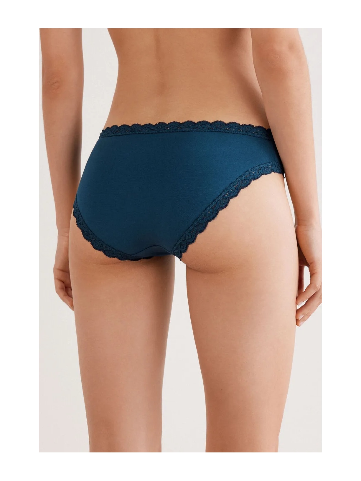 Calcinha Em Algodão e Renda Azul Intimissimi