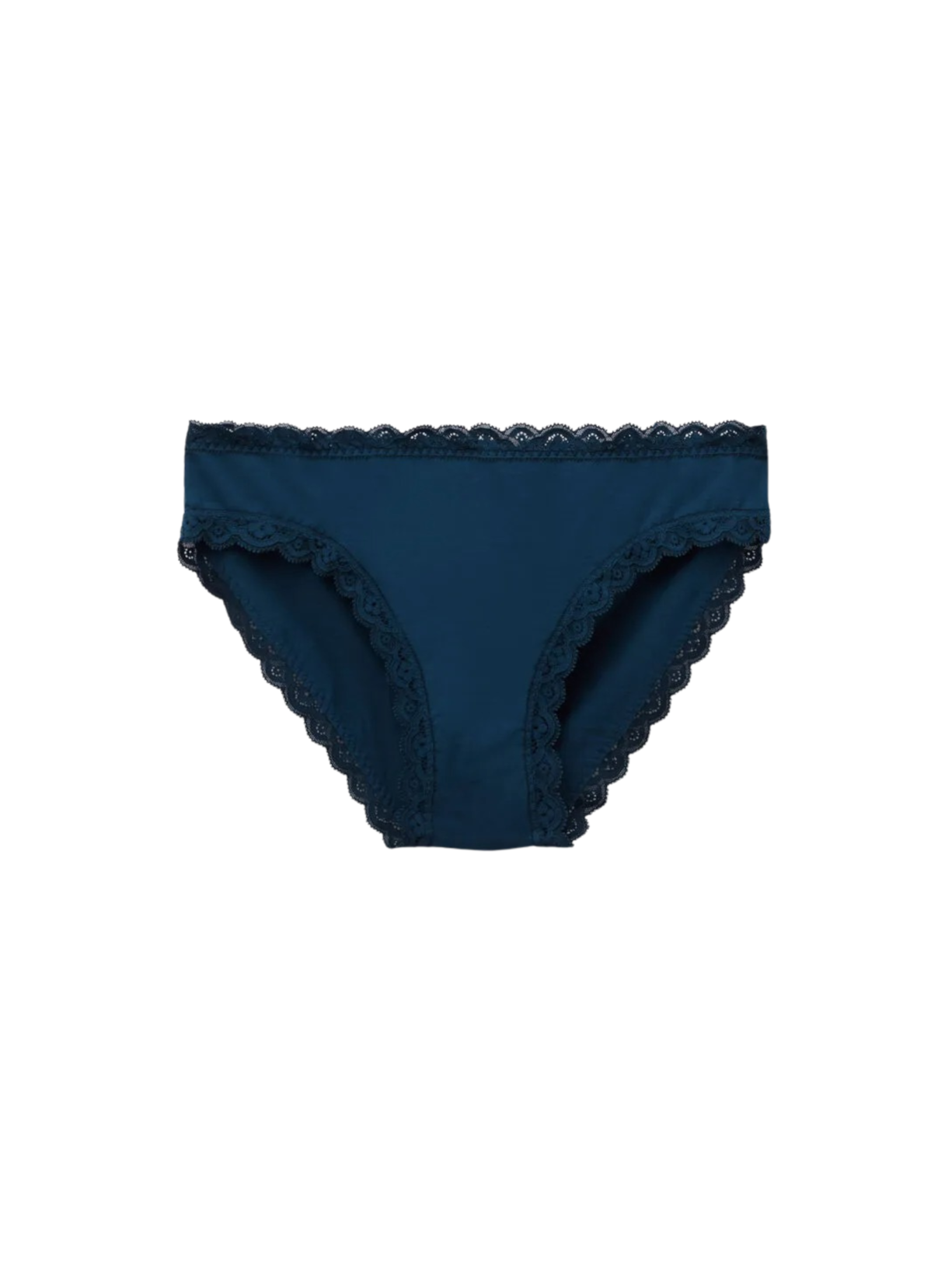 Calcinha Em Algodão e Renda - Azul