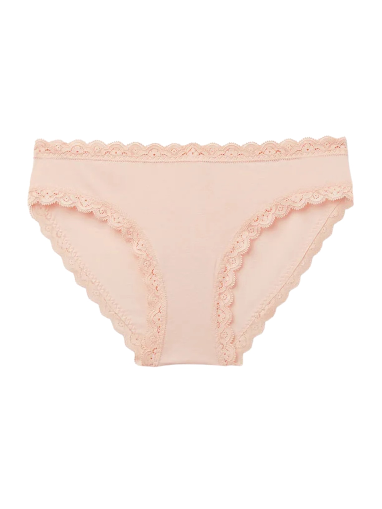 Calcinha Em Algodão e Renda - Rosa