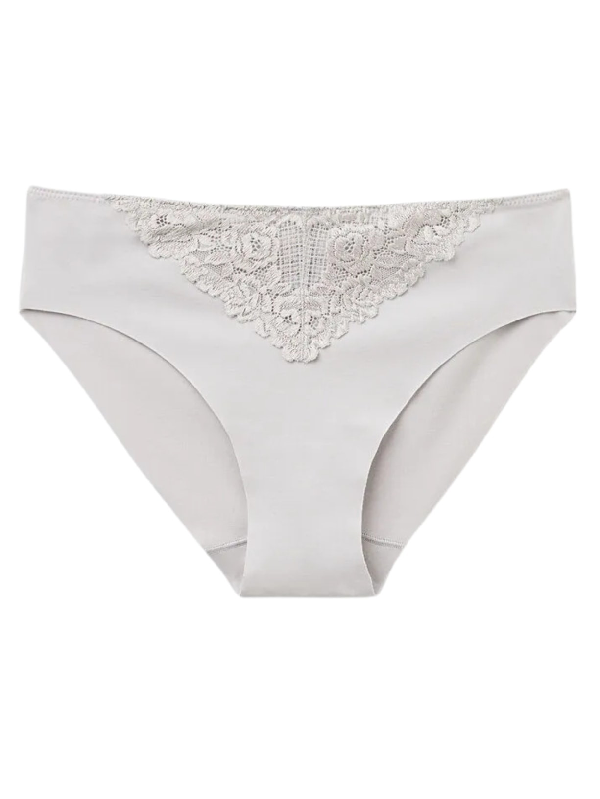 Calcinha Em Algodão Sem Costuras Pretty Flowers - Cinza