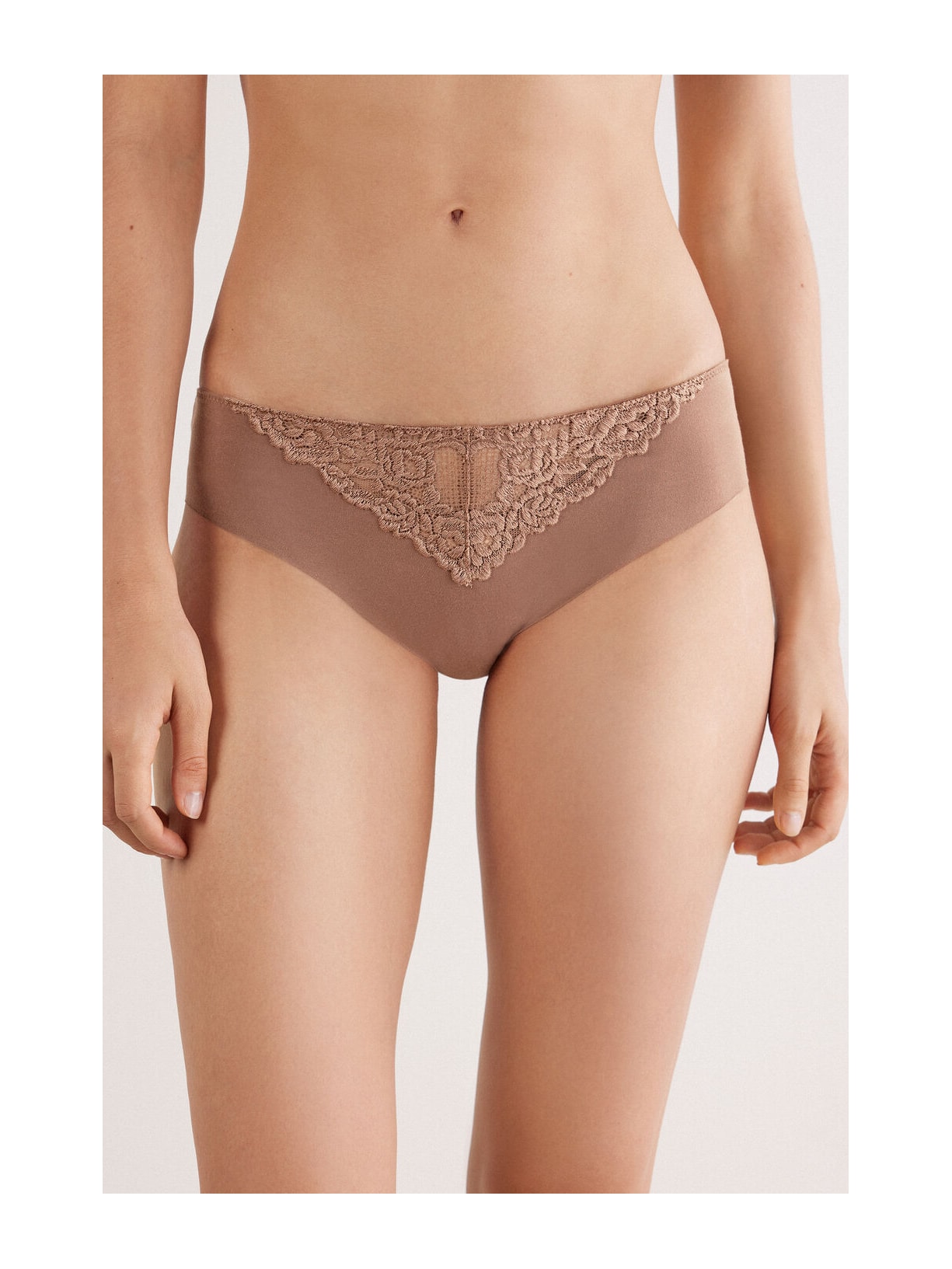 Calcinha Em Algodão Sem Costuras Pretty Flowers Marrom Intimissimi