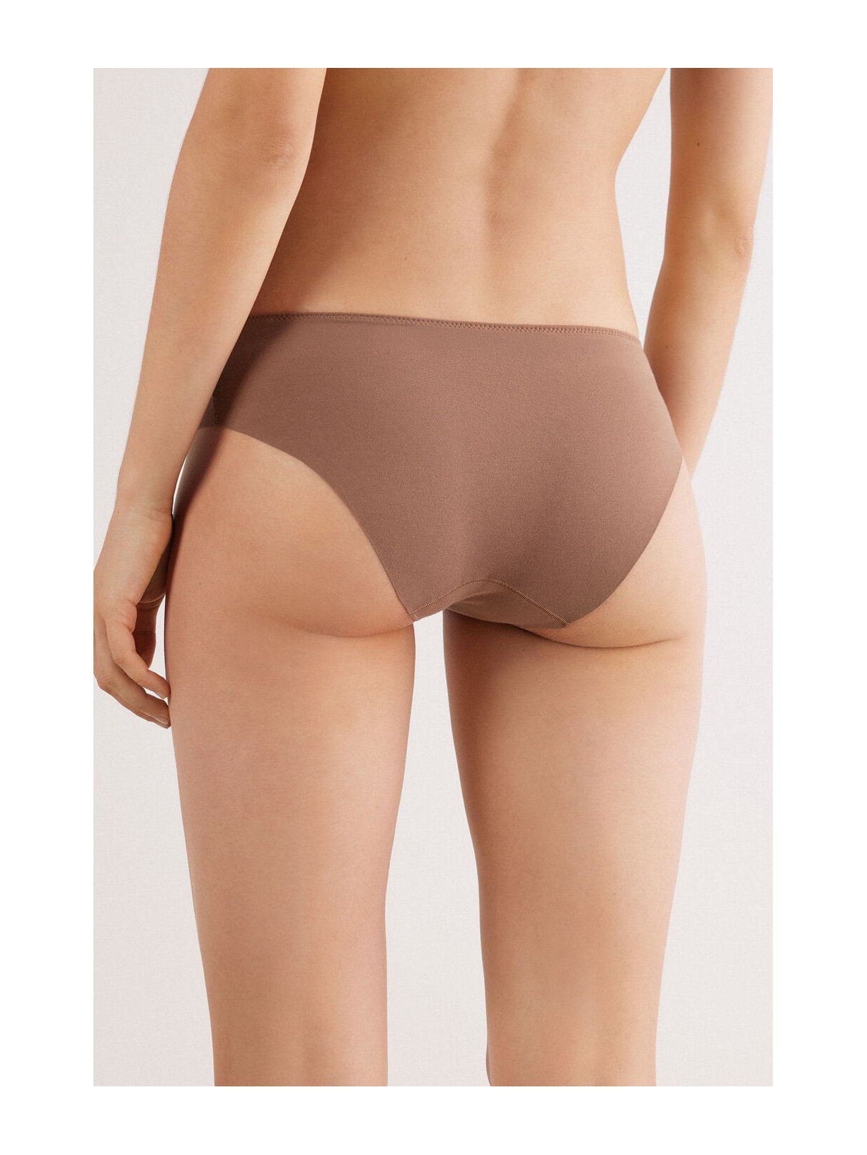 Calcinha Em Algodão Sem Costuras Pretty Flowers Marrom Intimissimi