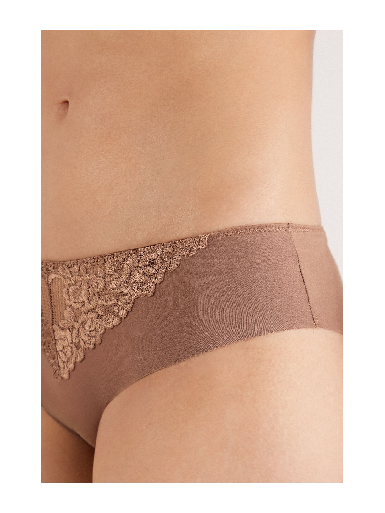 Calcinha Em Algodão Sem Costuras Pretty Flowers Marrom Intimissimi