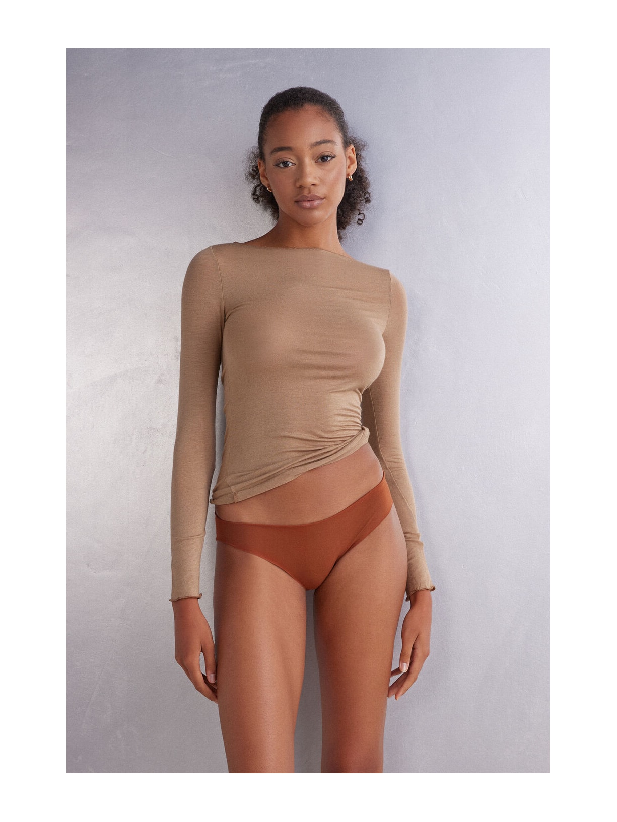 Calcinha Em Algodão Supima Sem Costuras Laranja Intimissimi