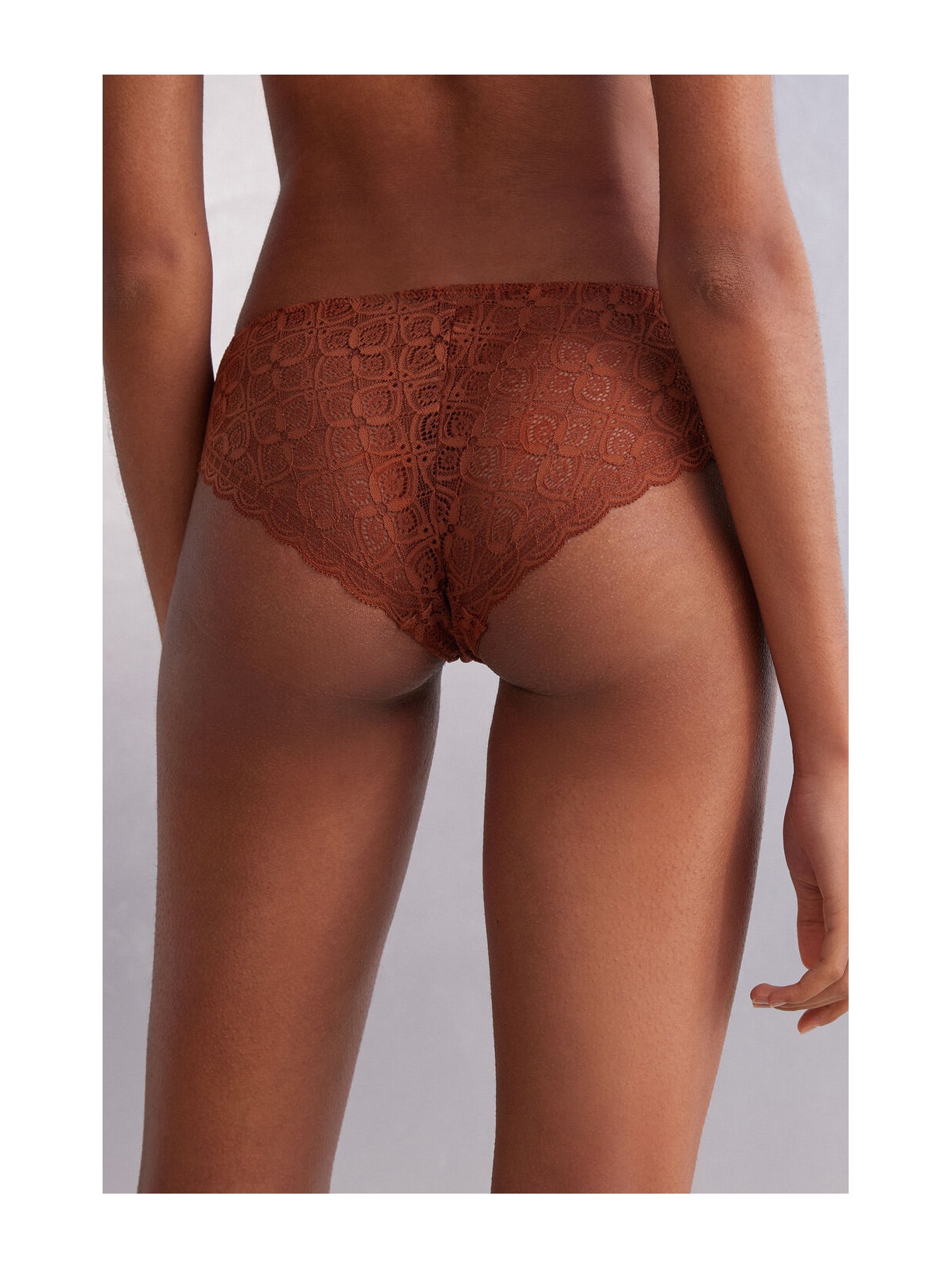 Calcinha Em Renda Cintura Baixa Laranja Intimissimi